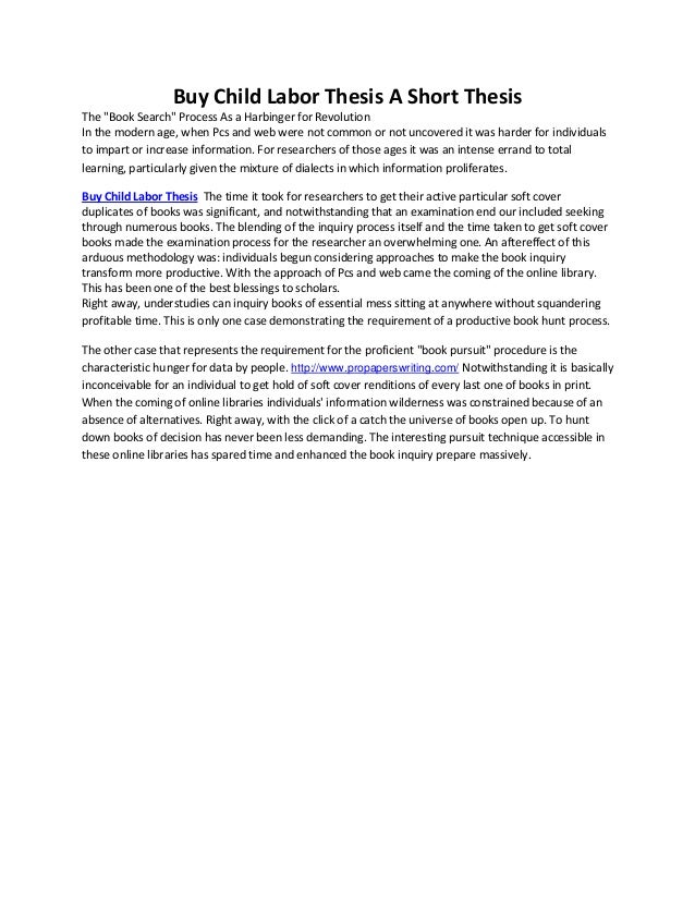 child labor thesis pdf child labor essay examples